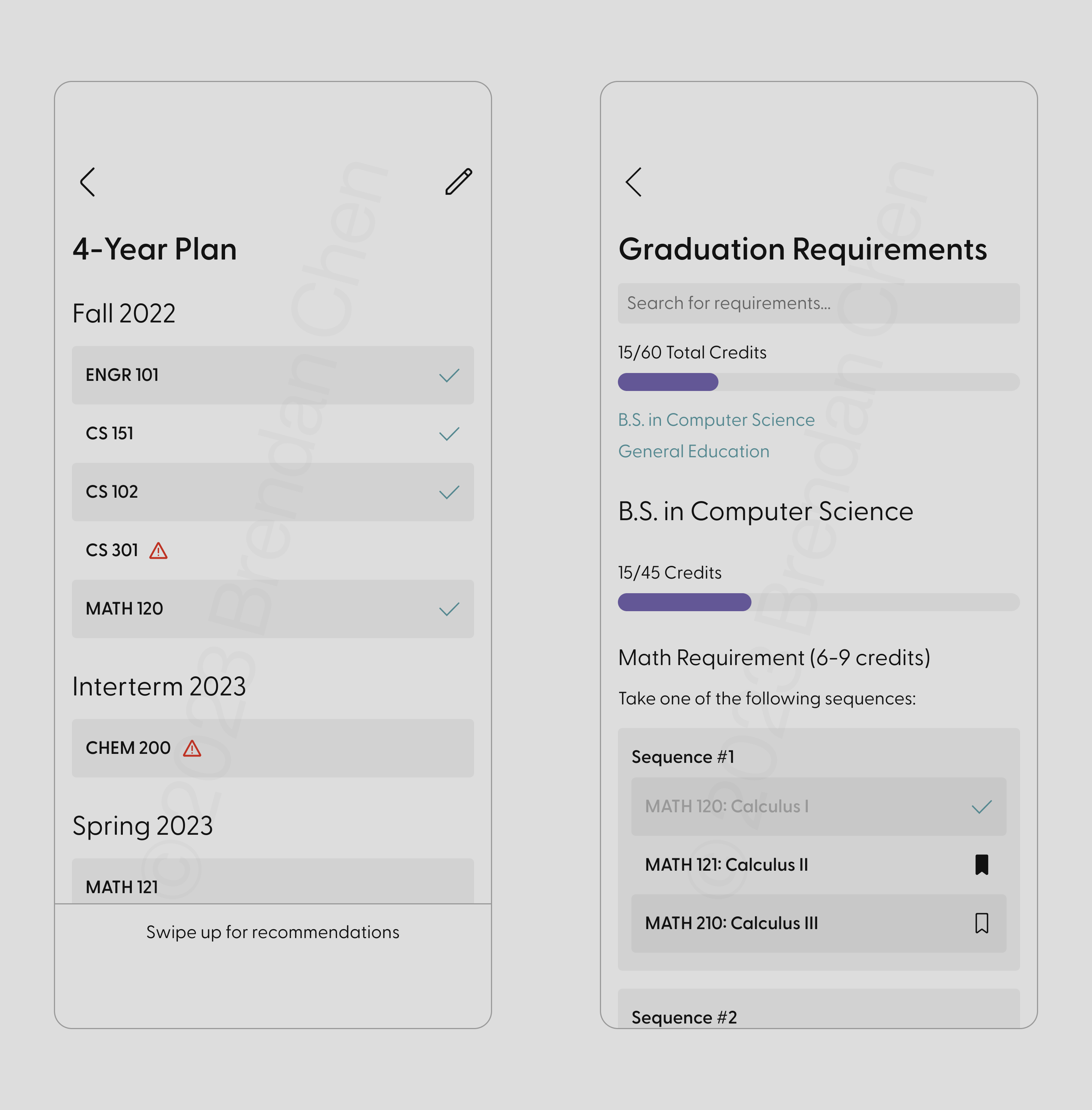 Long-term planning features, such as the graduation tracker and saved classes page.